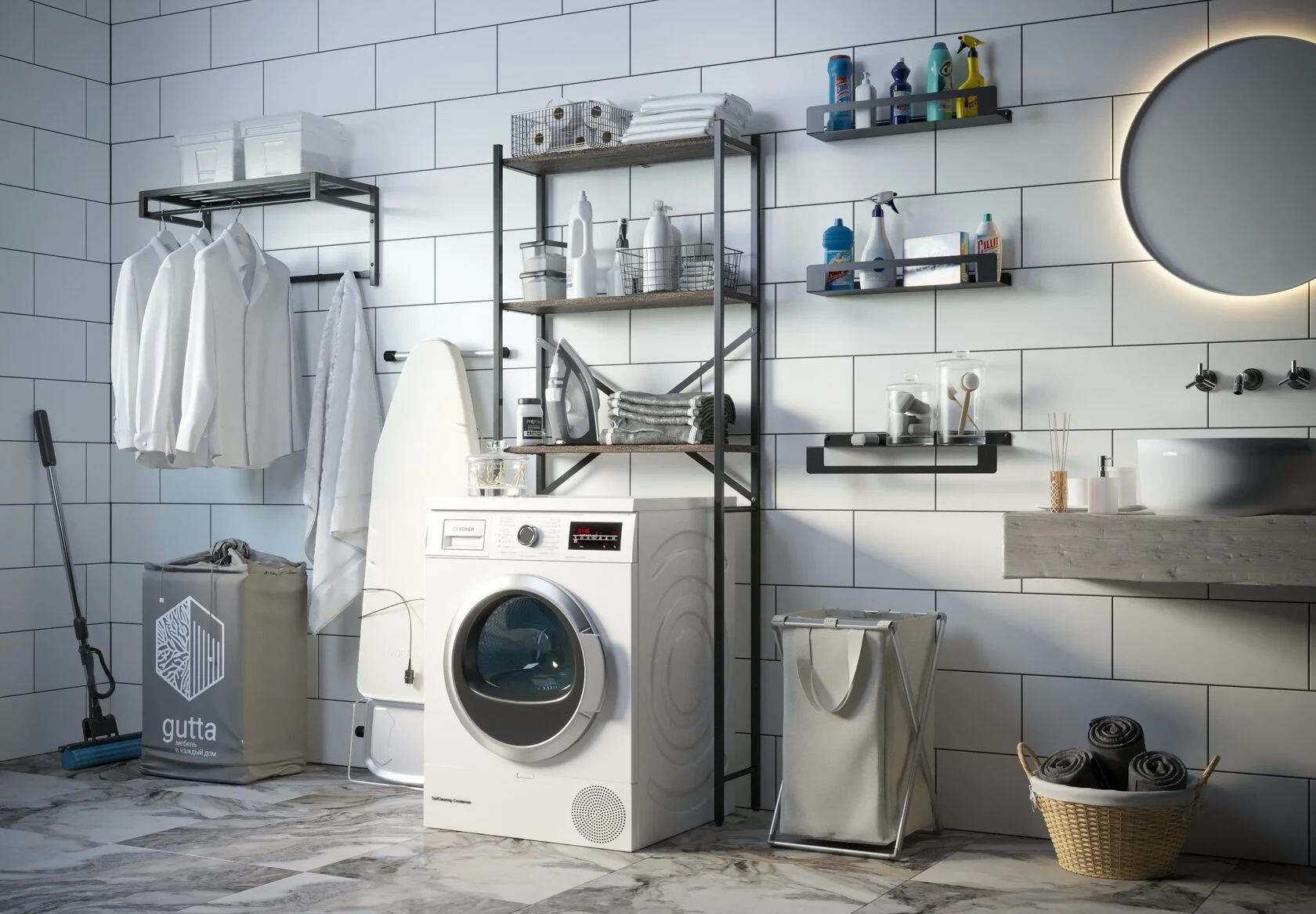 Мебель Гутта в стиле Лофт из металла